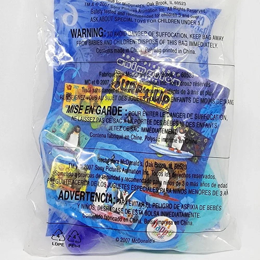 Surfs Up Geek Surfin Fun #6 Penguin McDonalds 2007 Happy Meal Toy: